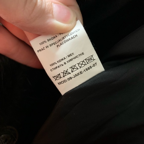 Hexeline Leather Fur Trim‎ Coat Size 12 - Picture 9 of 11